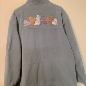 Vintage America women’s XXL warm‎ poodle novelty fleece full zip front jacket